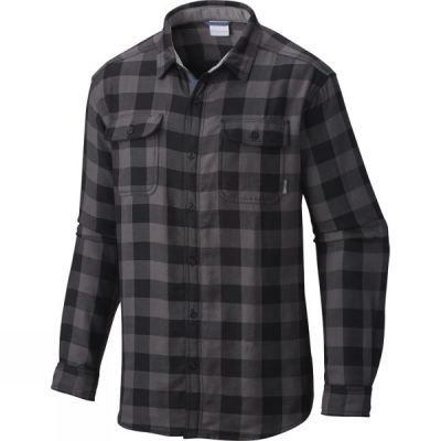 Camisa Columbia Hoyt Peak Manga Larga Hombre - Gris - Chile VKZ721096